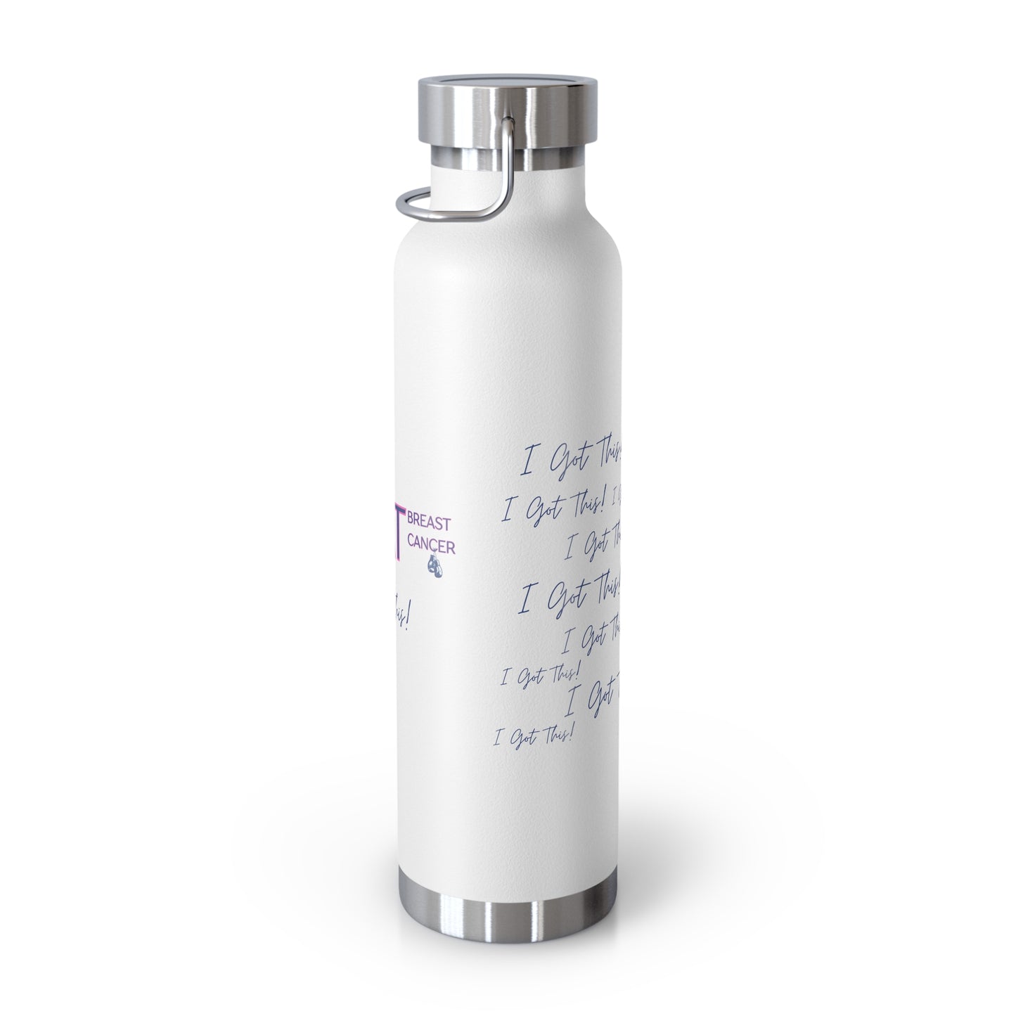Experience the Magic of Vacuum Insulation with our 22oz Vacuum-Insulated Bottle, Supporting Breast Cancer Awareness